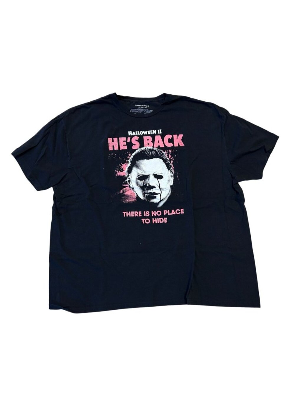 Halloween II Michael Myers “He’s Back” Tee – Black 3XL, Horror Graphic T‑Shirt